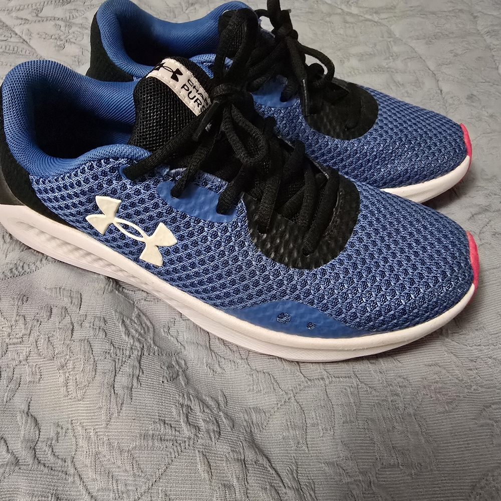 Under Armour Kids Blue and Black Sneakers